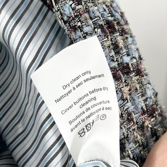 NWT Veronica Beard Ferazia Metallic Tweed Jacket in Silver Multi - Picture 11 of 11